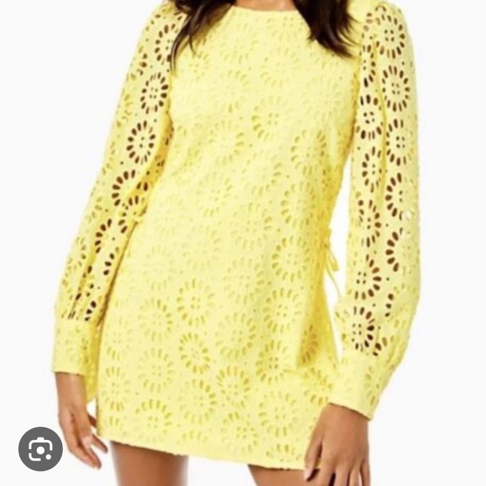 Lilly Pulitzer Aisha Eyelet Romper in Yellow